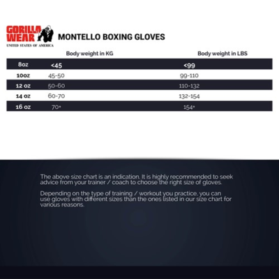 Montello Boxing Gloves - Black 7