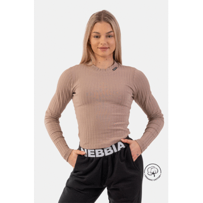 ORGANIC-COTTON-RIBBED-LONG-SLEEVE-TOP-BROWN-1