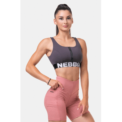 SMART-ZIP-FRONT-SPORTS-BRA-marron-1