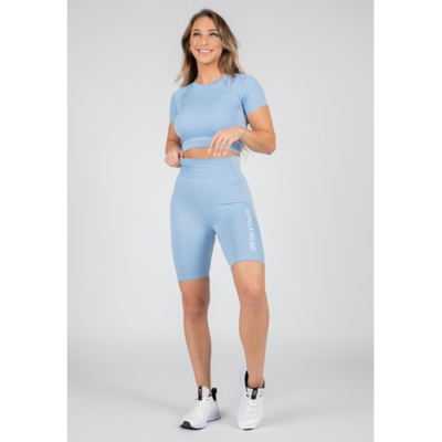 Selah Seamless Crop Top - Light Blue 3