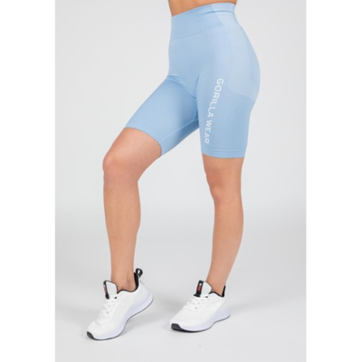 Selah Seamless Cycling Shorts - Light Blue 1