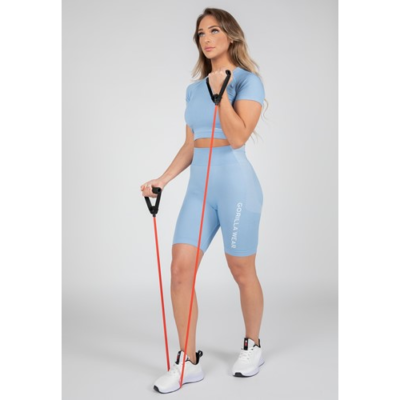 Selah Seamless Cycling Shorts - Light Blue 4