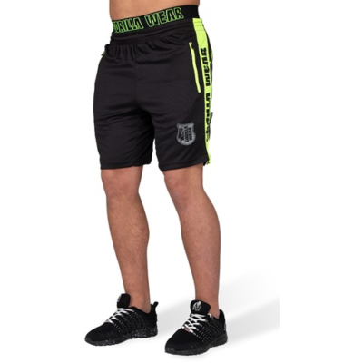 Shelby Shorts - BlackNeon Lime 1