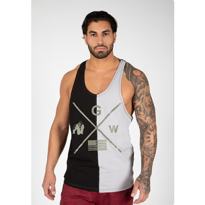 Sterling Stringer Tank Top - Black Gray 1