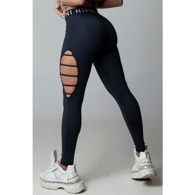 Black Hi Gorgeous Fitness Leggings with Cutouts 3