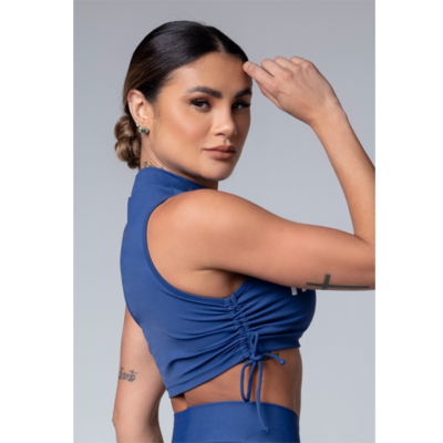 Blue Urban Girl Top with Collar 3