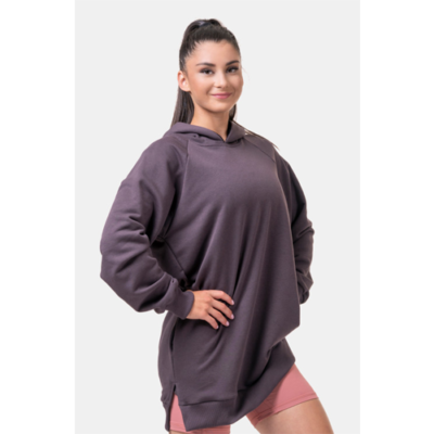 EVERYDAY HERO LONG SWEATSHIRT WITH A HOODIE MAROON 2