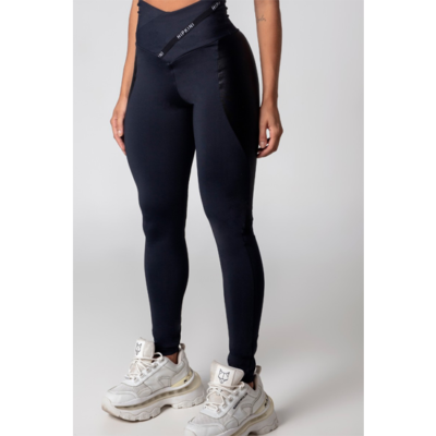 Legging Gym Girl Black Crossover Waistband 2