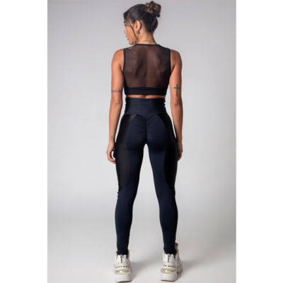 Legging Gym Girl Black Crossover Waistband 5