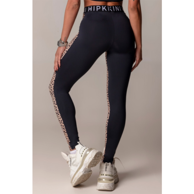 Leggings Walk Fitness Black with Animal Print 2