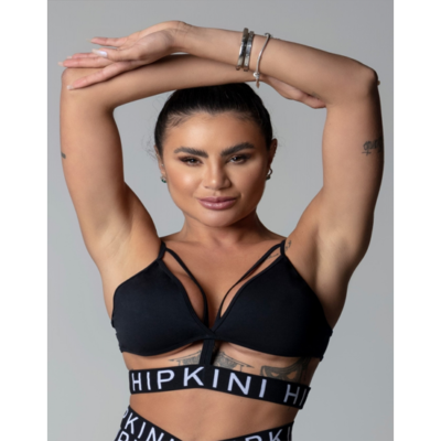 Top Hi Gorgeous Fitness Black with Elastic
