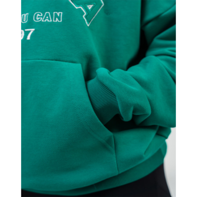 BRANDED OVERSIZED HOODIE GYM RAT GREEN 2