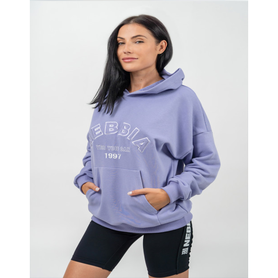 BRANDED OVERSIZED HOODIE GYM RAT L.PURPLE