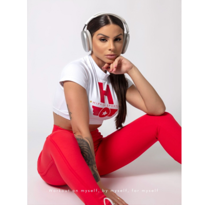 White Gymrat Fitness Top with Silk on the Front 1