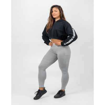 HIGH WAISTED LEGGINGS LEG DAY GOALS GREY 1