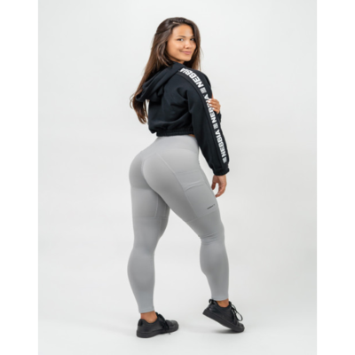 HIGH WAISTED LEGGINGS LEG DAY GOALS GREY 3