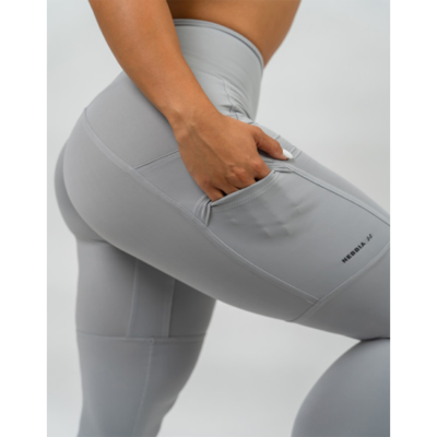 HIGH WAISTED LEGGINGS LEG DAY GOALS GREY 5