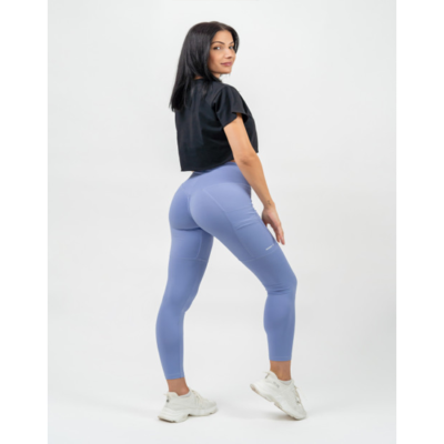 HIGH WAISTED LEGGINGS LEG DAY GOALS LIGHT PURPLE 4