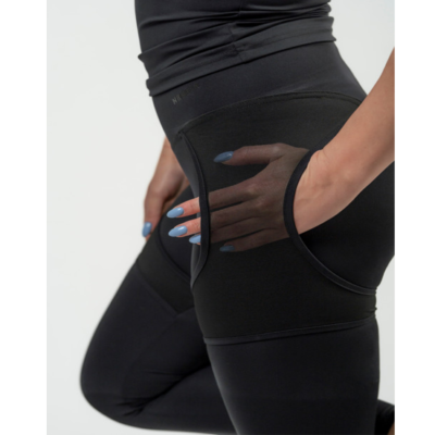 NEBBIA WOMEN'S HIGH WAIST LEGGINGS INTENSE MESH BLACK 6