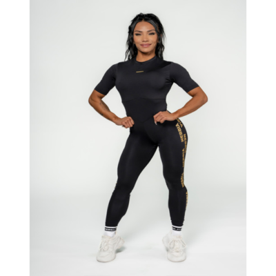NEBBIA WOMEN'S WORKOUT JUMPSUIT INTENSE FOCUS GOLD 3