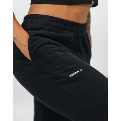 OVERSIZED JOGGERS WITH POCKETS GYM TIME BLACK 2