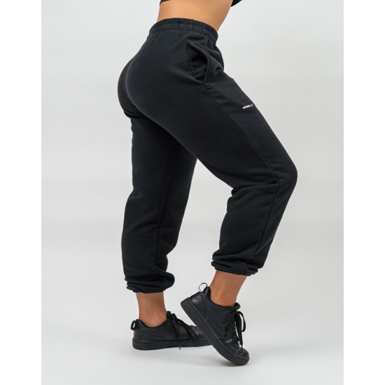 OVERSIZED JOGGERS WITH POCKETS GYM TIME BLACK
