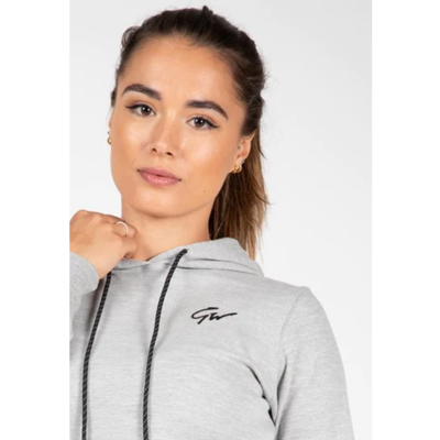 Pixley Crop Top Hoodie - Gray 5