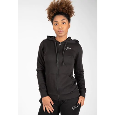 Pixley Zipped Hoodie - Black 1