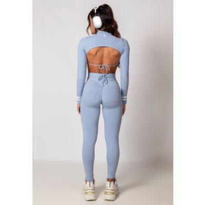 Sky Blue Long Sleeve Activewear Top 11