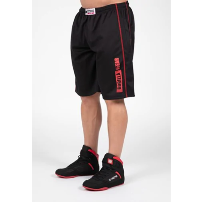 Wallace Mesh Shorts - Black Red 1