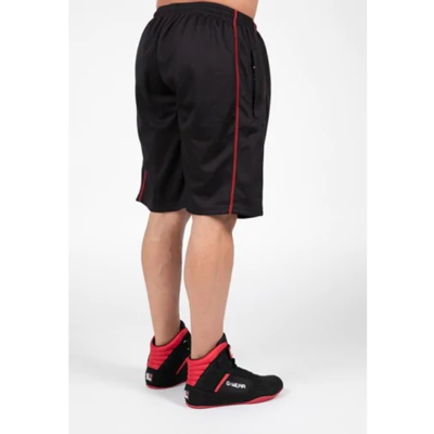 Wallace Mesh Shorts - Black Red 2