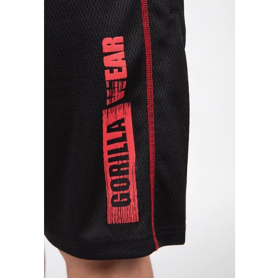 Wallace Mesh Shorts - Black Red 4