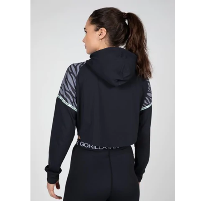 Zion Cropped Hoodie - Black 2