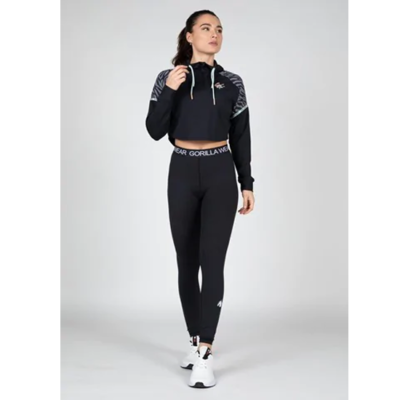 Zion Cropped Hoodie - Black 3