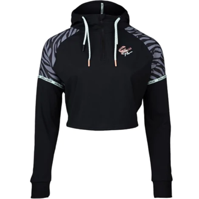 Zion Cropped Hoodie - Black 6