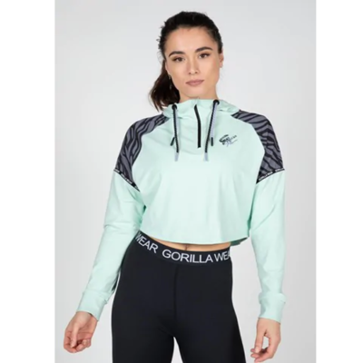 Zion Cropped Hoodie - Green 1