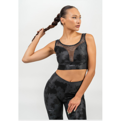 MEDIUM-SUPPORT MESH SPORTS BRA IMPACT BLACK 1