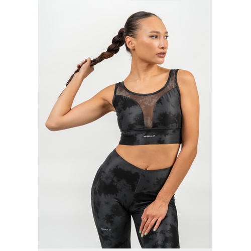 MEDIUM-SUPPORT MESH SPORTS BRA IMPACT BLACK 1