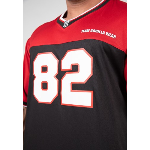 Trenton Football Jersey - Black Red 3 Trenton Football Jersey - Black Red 3