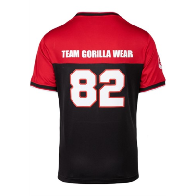 Trenton Football Jersey - Black Red 6 Trenton Football Jersey - Black Red 6