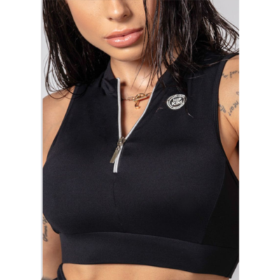 Fresh Black Top with Zipper 2