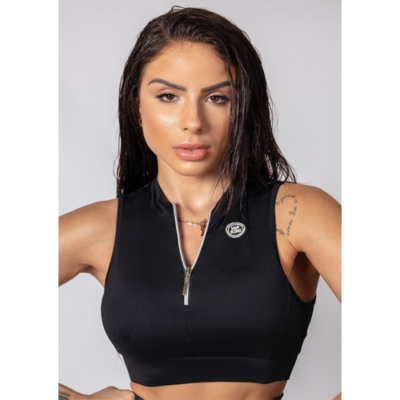 Fresh Black Top with Zipper 7