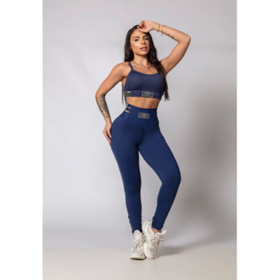 Fresh Blue Leggings with Cutouts 3