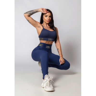 Fresh Blue Leggings with Cutouts 5