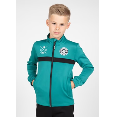 Vernon Kids Track Jacket - Teal Green 1
