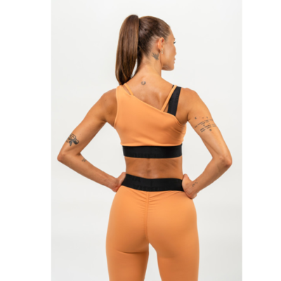 LIGHT-SUPPORT ASSYMETRICAL SPORTS BRA ELITE ORANGE 2