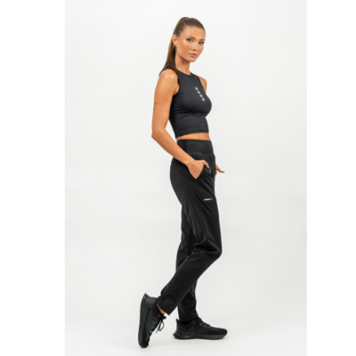 SHINY SLIM FIT LEGGINGS PANTS SLEEK BLACK 3