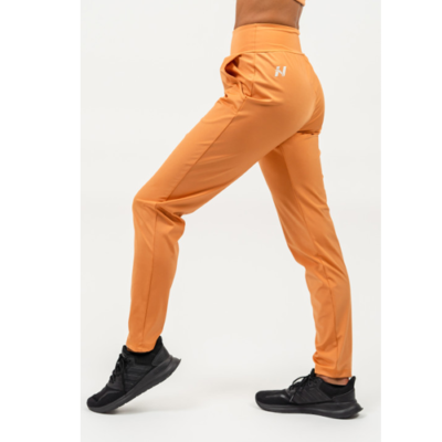SHINY SLIM FIT LEGGINGS PANTS SLEEK ORANGE 2