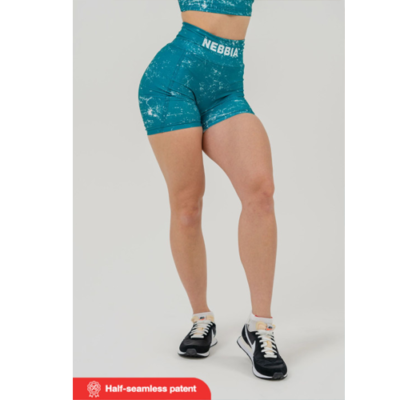 HIGH WAISTED LEGGINGS SHORTS 5″ HAMMIES GREEN 1
