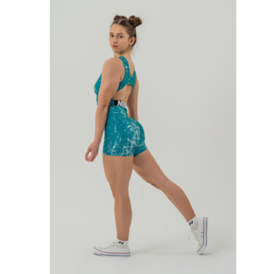 HIGH WAISTED LEGGINGS SHORTS 5″ HAMMIES GREEN 4